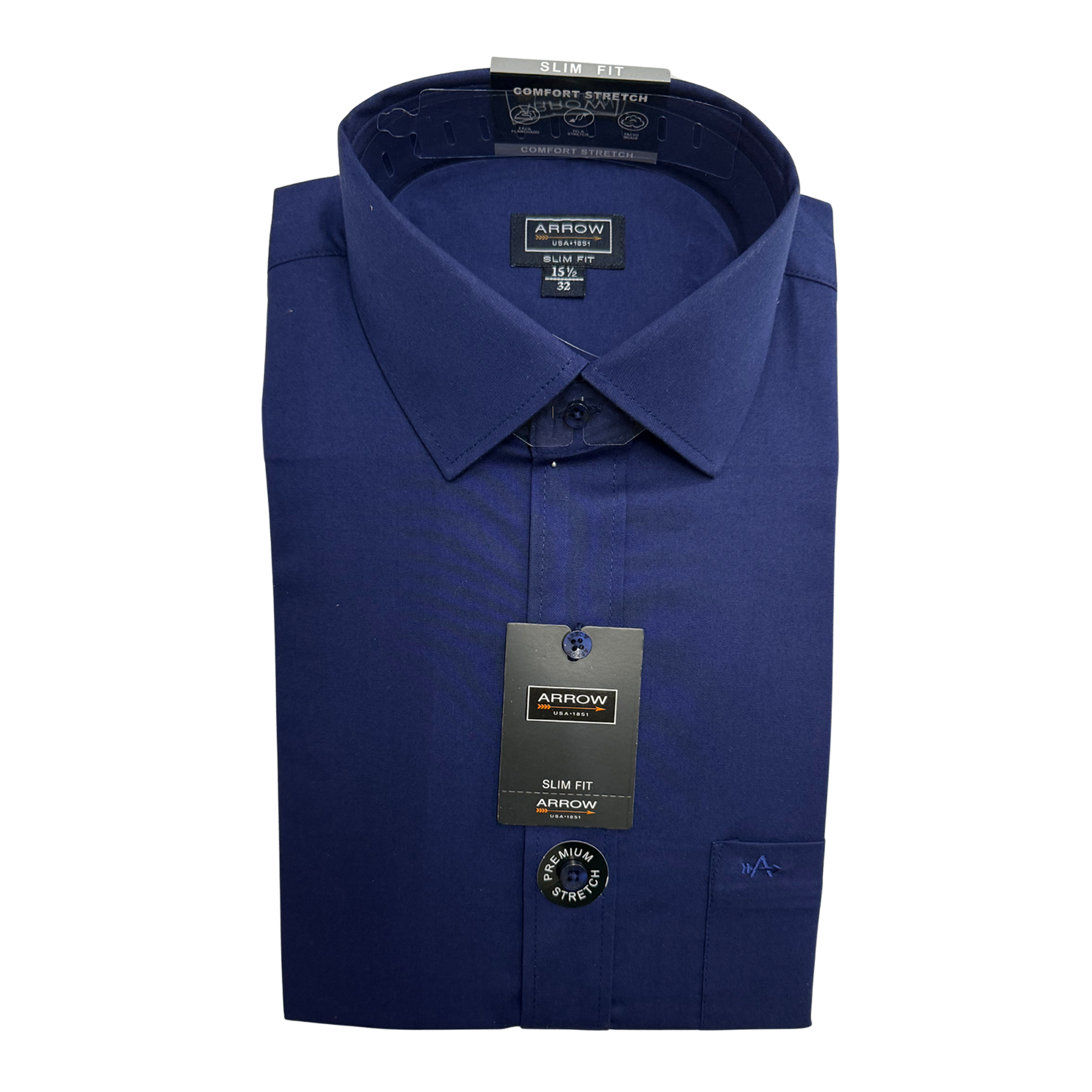 Camisa Arrow Slim Fit 6008 Manga Larga Stretch