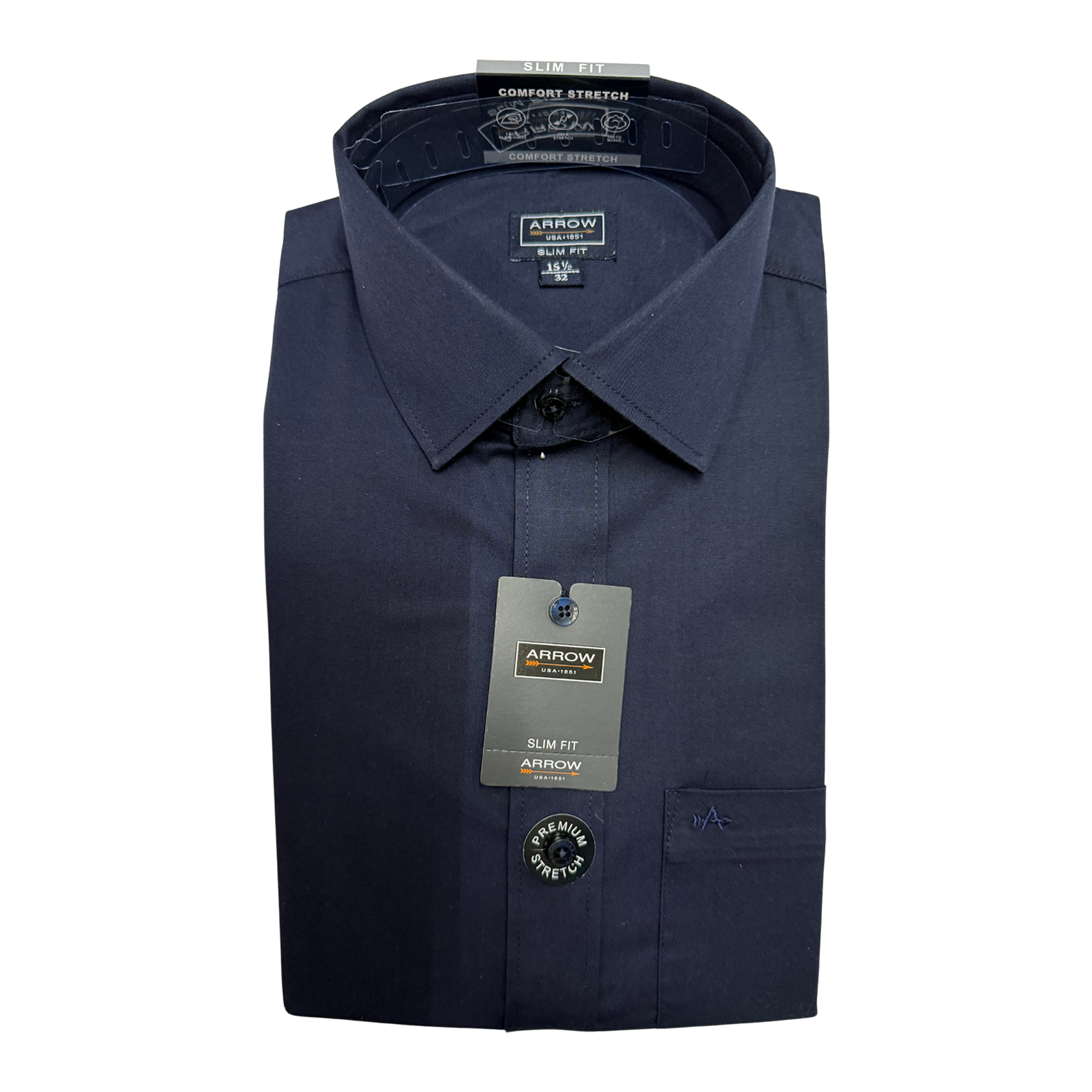 Camisa Arrow Slim Fit 6007 Manga Larga Stretch