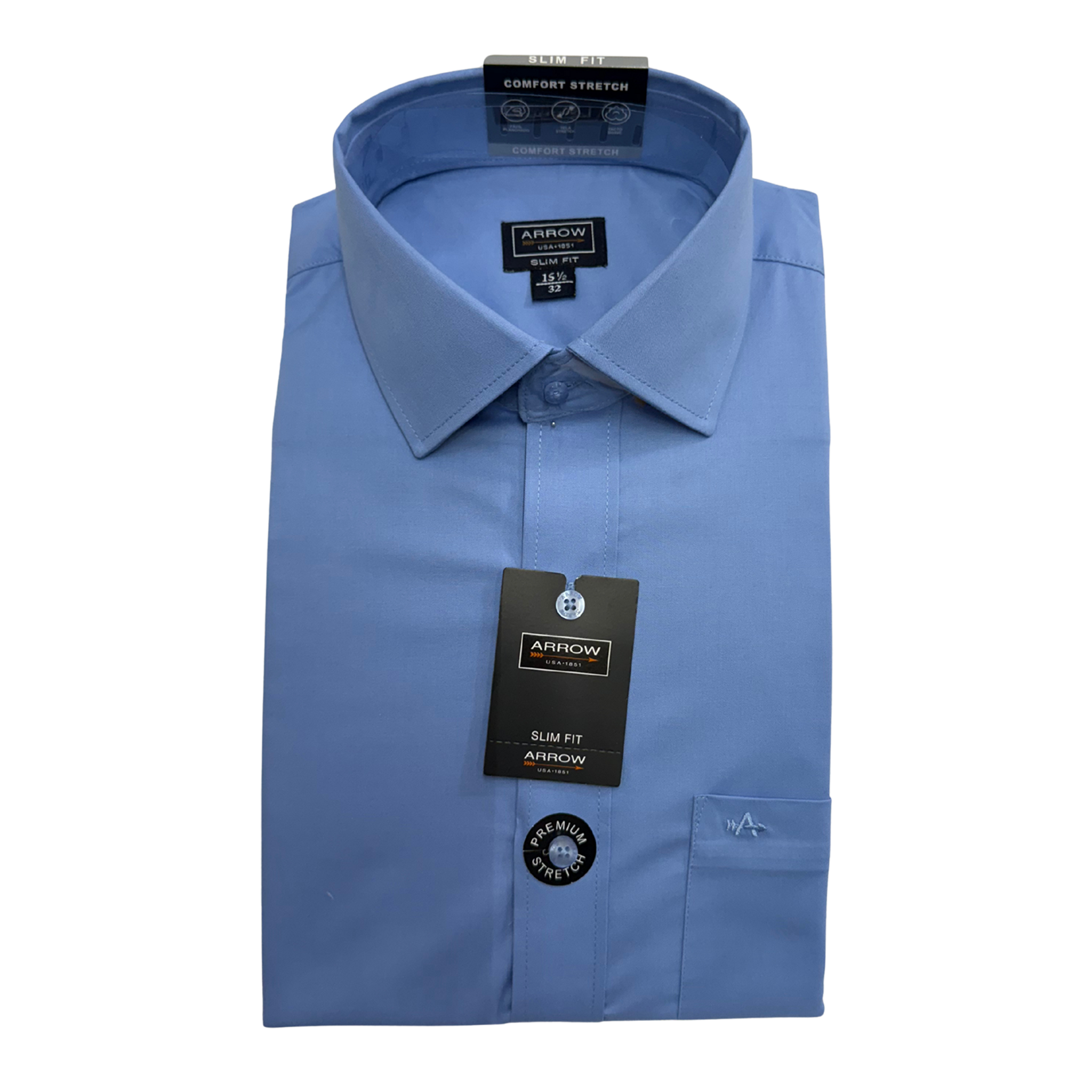 Camisa Arrow Slim Fit 6010 Manga Larga Stretch