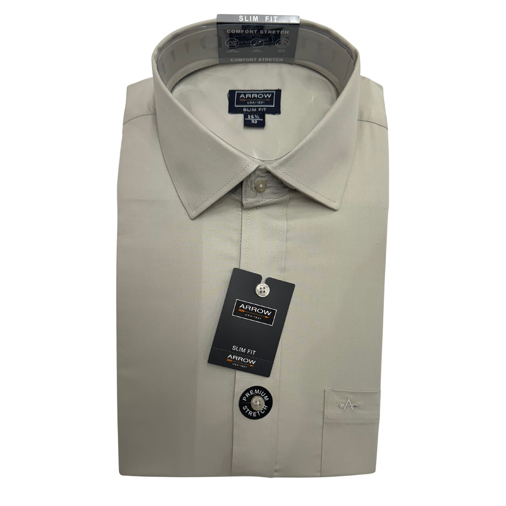 Camisa Arrow Slim Fit 6014 Manga Larga Stretch