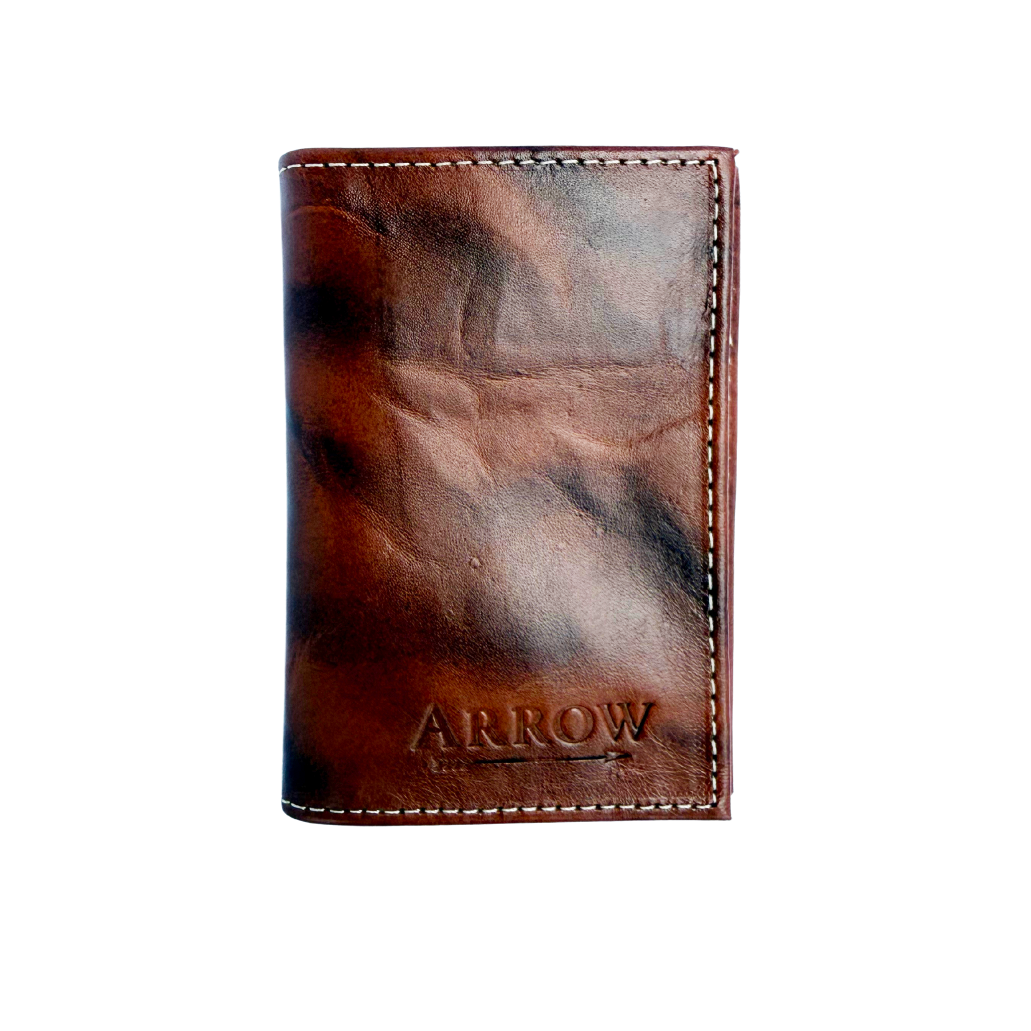 Billetera Arrow Librito Cafe Cuero
